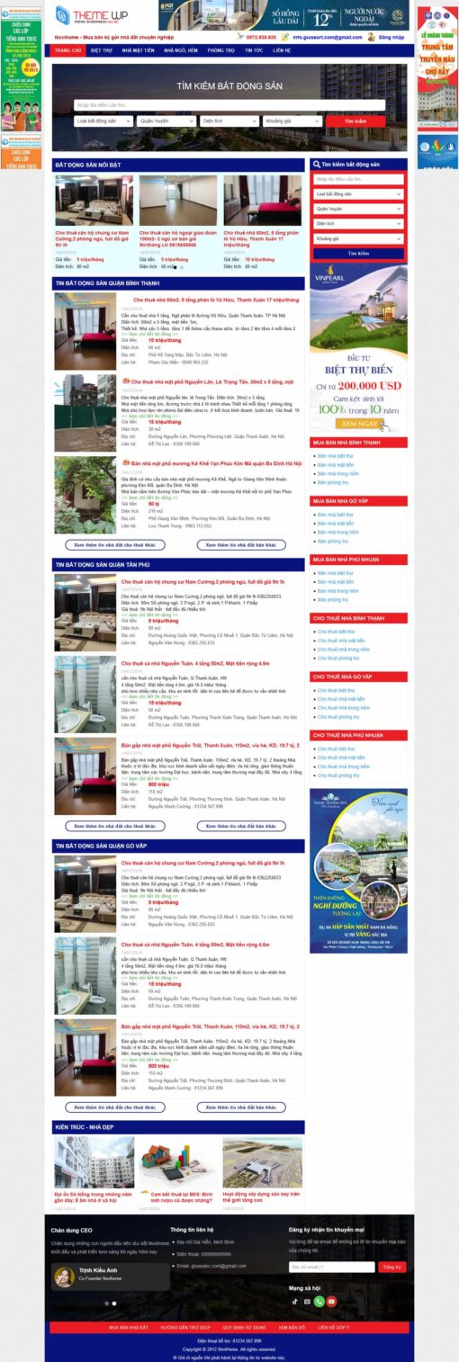 Theme wordpress bất động sản - Theme Wordpress Giá Rẻ - Mua Bán Theme WP Đẹp Chuẩn Seo