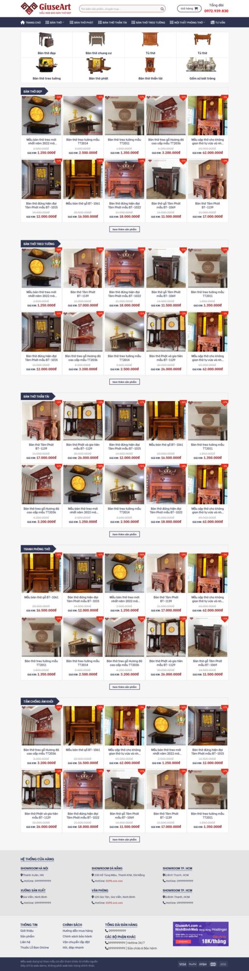 Theme wordpress bán bàn thờ 1 - Theme Wordpress Giá Rẻ - Mua Bán Theme WP Đẹp Chuẩn Seo