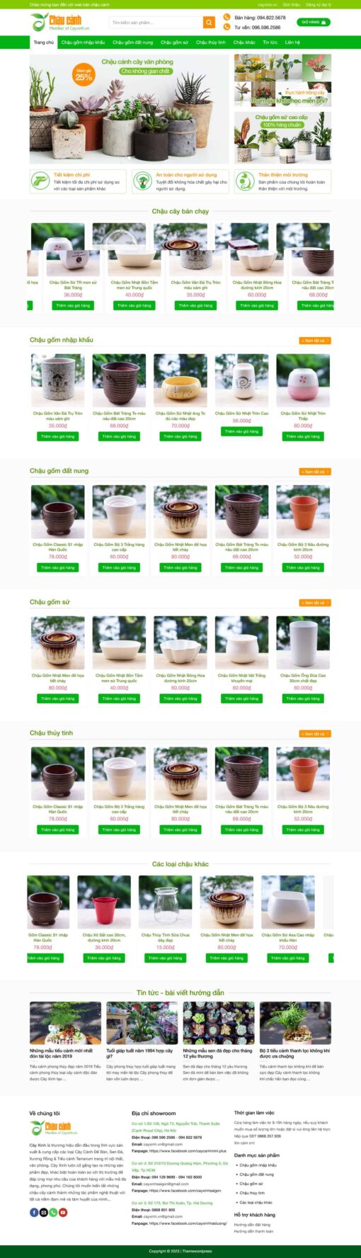 Theme wordpress bán chậu cây - Theme Wordpress Giá Rẻ - Mua Bán Theme WP Đẹp Chuẩn Seo