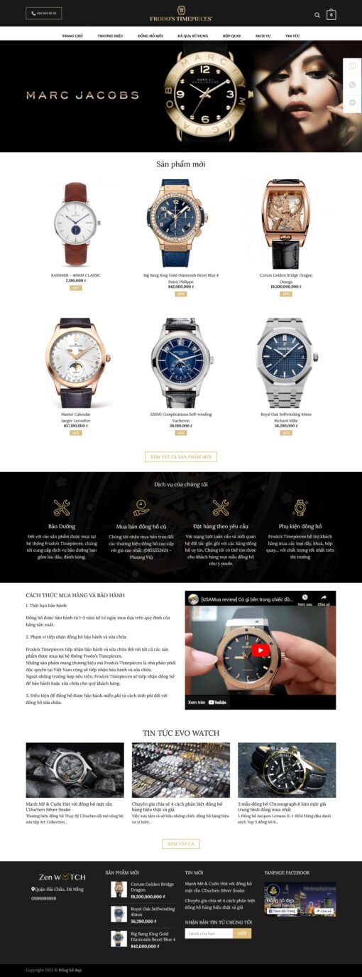 Theme wordpress bán đồng hồ cao cấp - Theme Wordpress Giá Rẻ - Mua Bán Theme WP Đẹp Chuẩn Seo