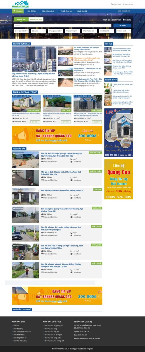 Theme wordpress bán đất bds chính chủ - Theme Wordpress Giá Rẻ - Mua Bán Theme WP Đẹp Chuẩn Seo