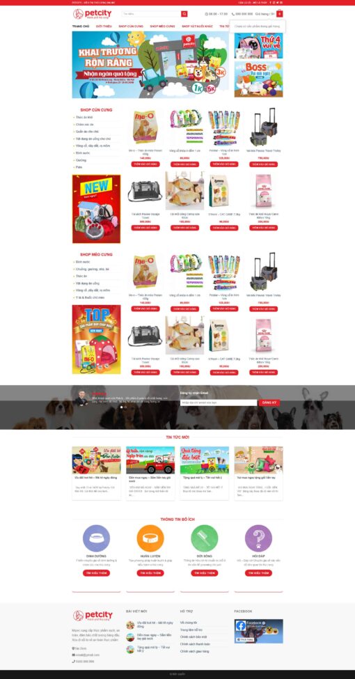 Theme WordPress bán đồ thú cưng - Theme Wordpress Giá Rẻ - Mua Bán Theme WP Đẹp Chuẩn Seo