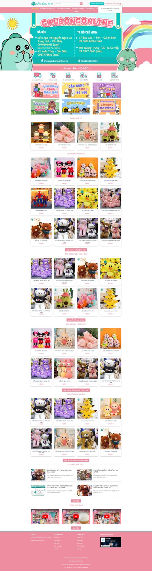 Theme wordpress bán gấu bông - Theme Wordpress Giá Rẻ - Mua Bán Theme WP Đẹp Chuẩn Seo