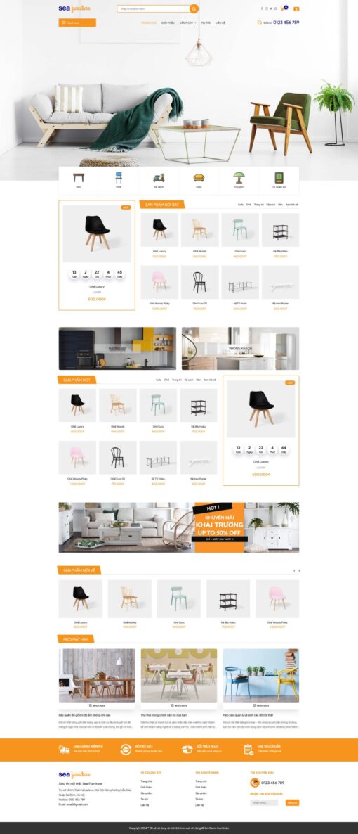 Theme WordPress Bán Hàng Nội Thất 53 - Theme Wordpress Giá Rẻ - Mua Bán Theme WP Đẹp Chuẩn Seo