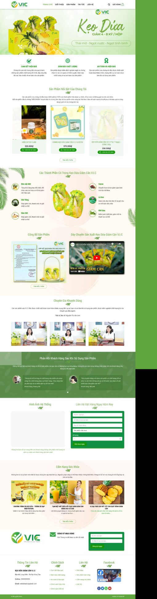 Theme wordpress bán hàng thực phẩm kẹo dứa - Theme Wordpress Giá Rẻ - Mua Bán Theme WP Đẹp Chuẩn Seo