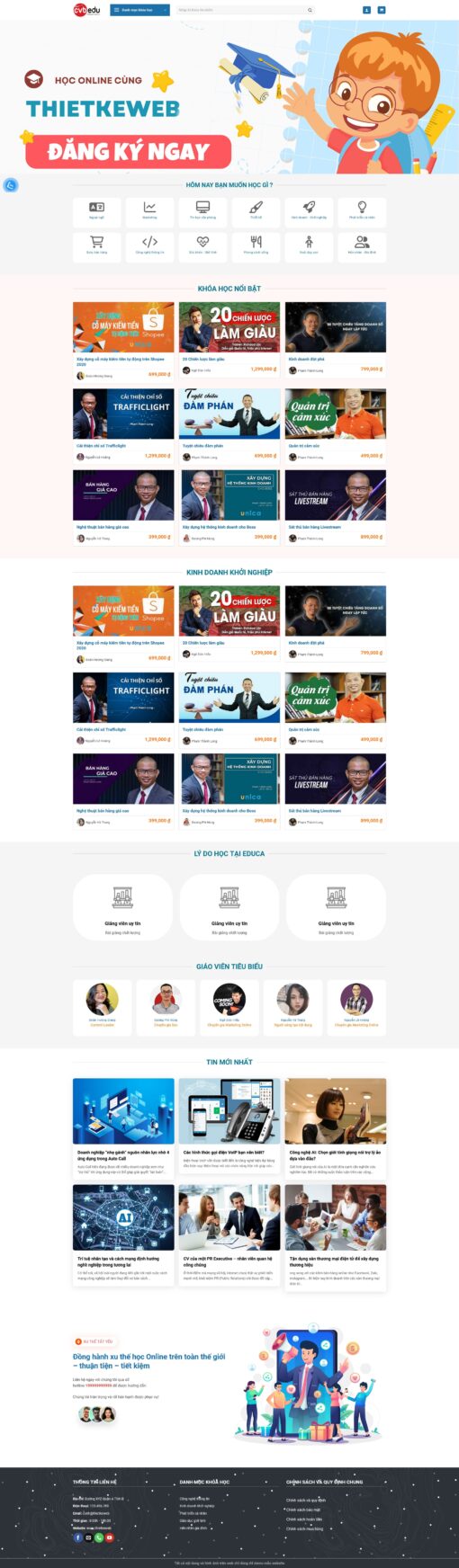 Theme wordpress bán khóa học 7 chuẩn đẹp - Theme Wordpress Giá Rẻ - Mua Bán Theme WP Đẹp Chuẩn Seo