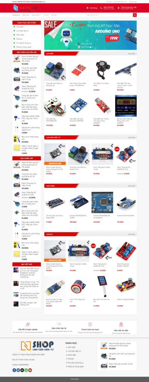 Theme wordpress bán linh kiện điện tử - Theme Wordpress Giá Rẻ - Mua Bán Theme WP Đẹp Chuẩn Seo