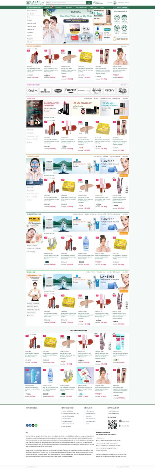 Theme wordpress bán mỹ phẩm đẹp giống Hasaki - Theme Wordpress Giá Rẻ - Mua Bán Theme WP Đẹp Chuẩn Seo