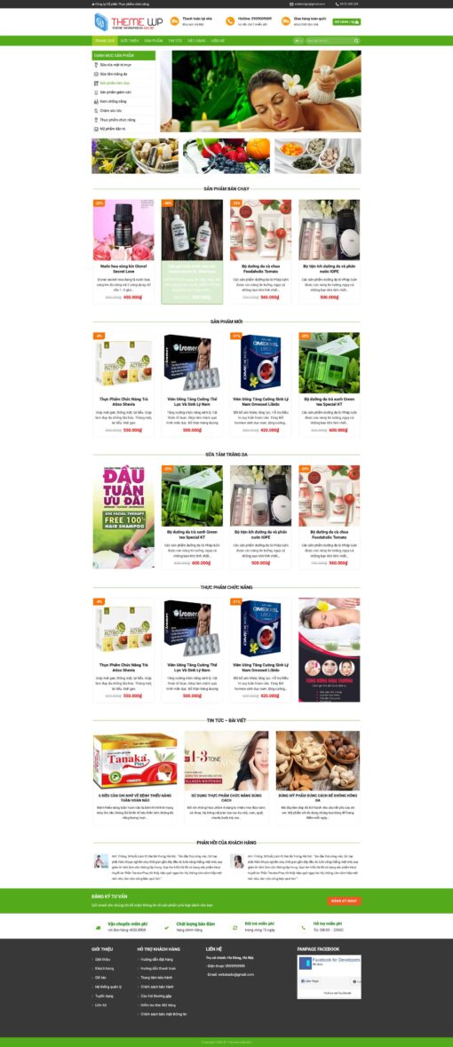 Theme wordpress bán mỹ phẩm làm đẹp - Theme Wordpress Giá Rẻ - Mua Bán Theme WP Đẹp Chuẩn Seo