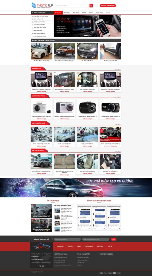 Theme wordpress bán phụ kiện oto - Theme Wordpress Giá Rẻ - Mua Bán Theme WP Đẹp Chuẩn Seo