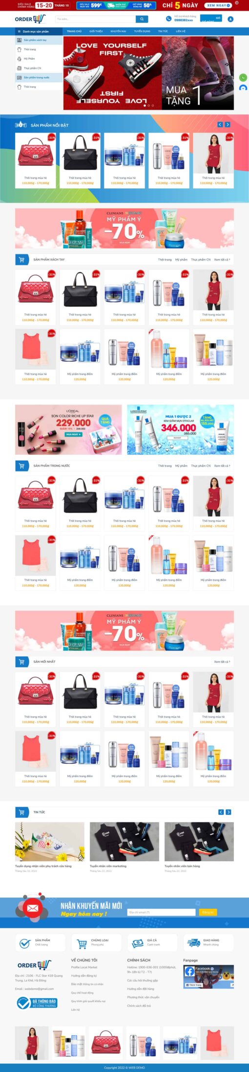 Theme wordpress bán thời trang mỹ phẩm 11 - Theme Wordpress Giá Rẻ - Mua Bán Theme WP Đẹp Chuẩn Seo