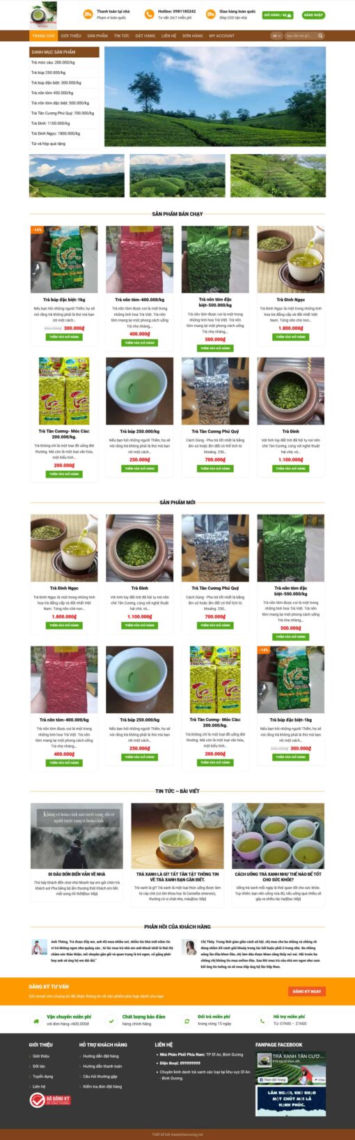 Theme wordpress bán trà xanh 3 - Theme Wordpress Giá Rẻ - Mua Bán Theme WP Đẹp Chuẩn Seo