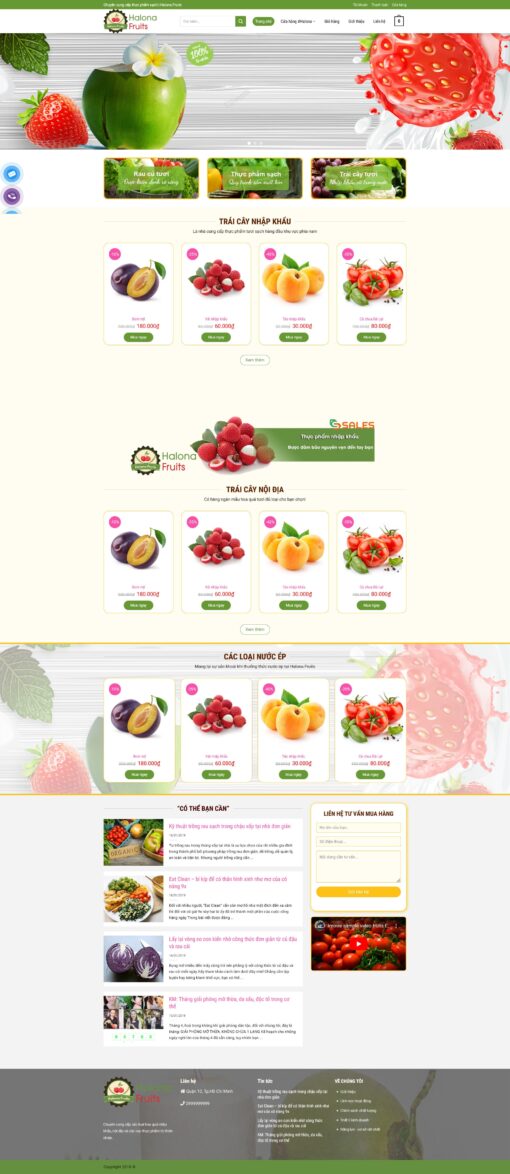 Theme wordpress bán trái cây 1 - Theme Wordpress Giá Rẻ - Mua Bán Theme WP Đẹp Chuẩn Seo