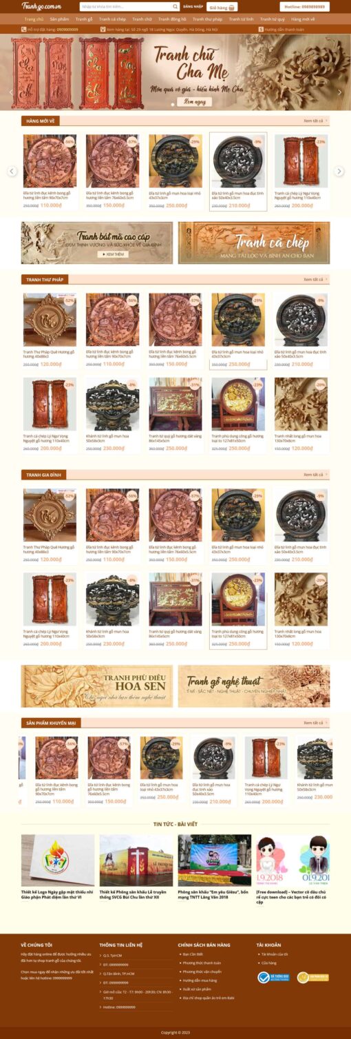 Theme wordpress bán tranh gổ - Theme Wordpress Giá Rẻ - Mua Bán Theme WP Đẹp Chuẩn Seo