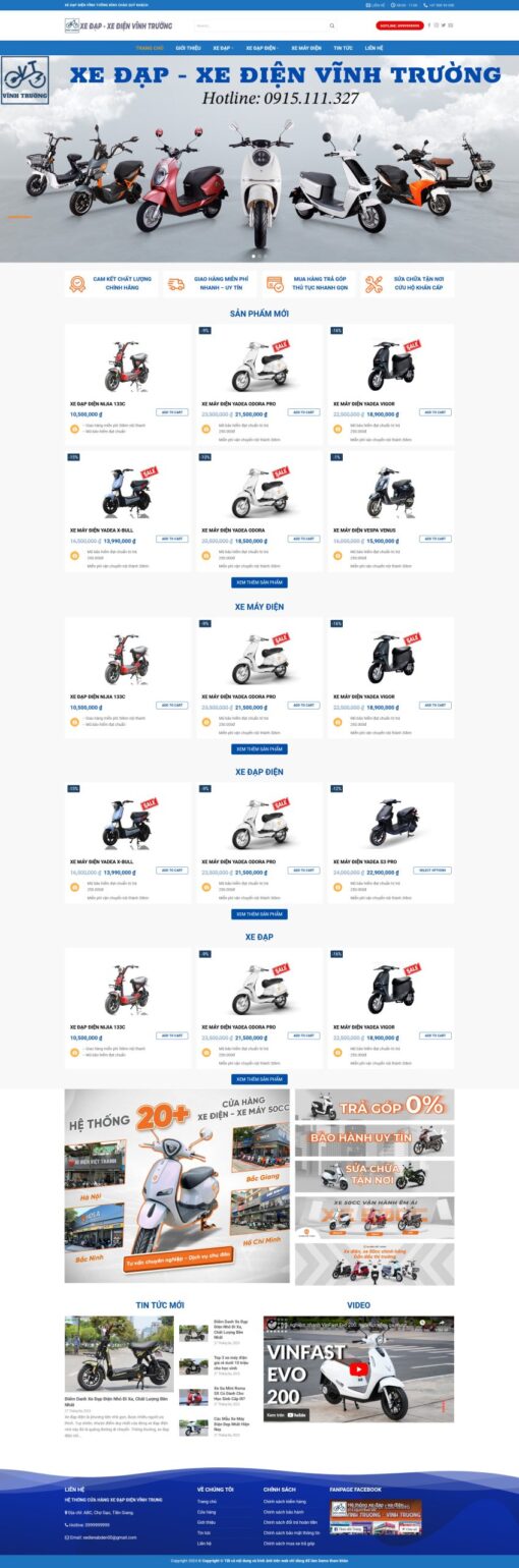 Theme wordpress bán xe điện 1 - Theme Wordpress Giá Rẻ - Mua Bán Theme WP Đẹp Chuẩn Seo