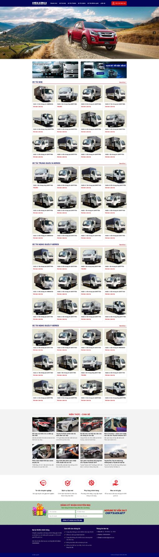 Theme wordpress bán xe tải Isuzu - Theme Wordpress Giá Rẻ - Mua Bán Theme WP Đẹp Chuẩn Seo