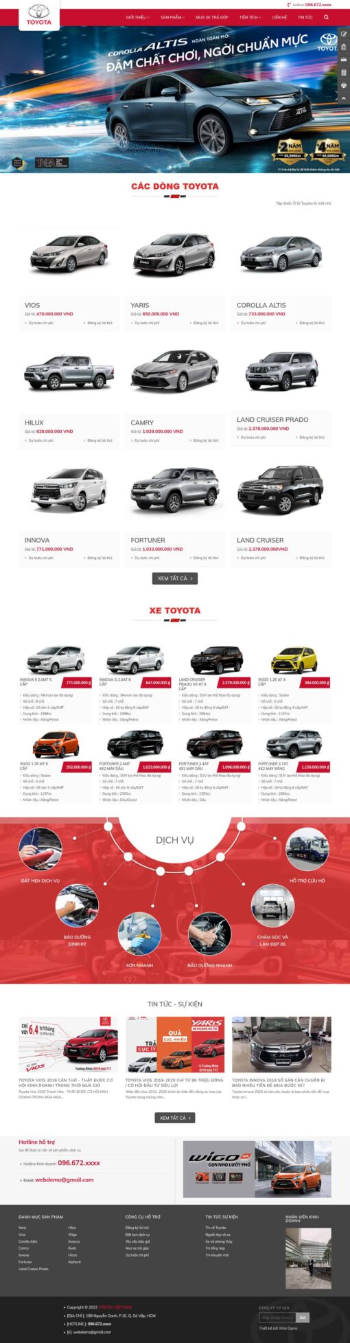 Theme wordpress bán xe toyota 3 - Theme Wordpress Giá Rẻ - Mua Bán Theme WP Đẹp Chuẩn Seo