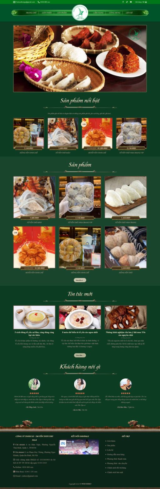 Theme wordpress bán yến xào - Theme Wordpress Giá Rẻ - Mua Bán Theme WP Đẹp Chuẩn Seo