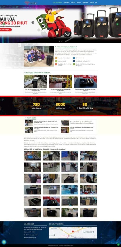 Theme WordPress dịch vụ cho thuê loa kéo giá rẻ ,chuẩn seo