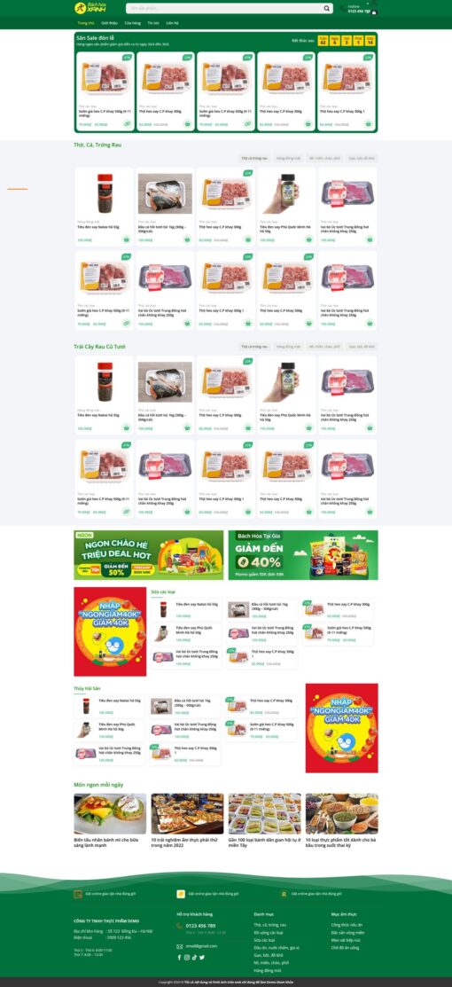 Theme WordPress dành cho website bán rau quả, thịt cá - Theme Wordpress Giá Rẻ - Mua Bán Theme WP Đẹp Chuẩn Seo