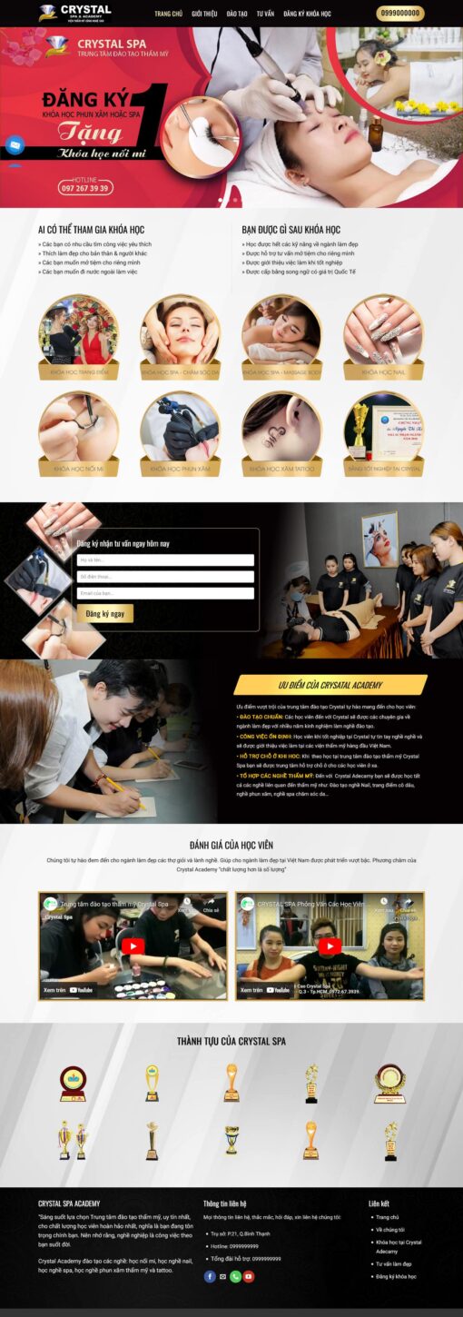 Theme wordpress đào tạo phun xăm ,spa - Theme Wordpress Giá Rẻ - Mua Bán Theme WP Đẹp Chuẩn Seo