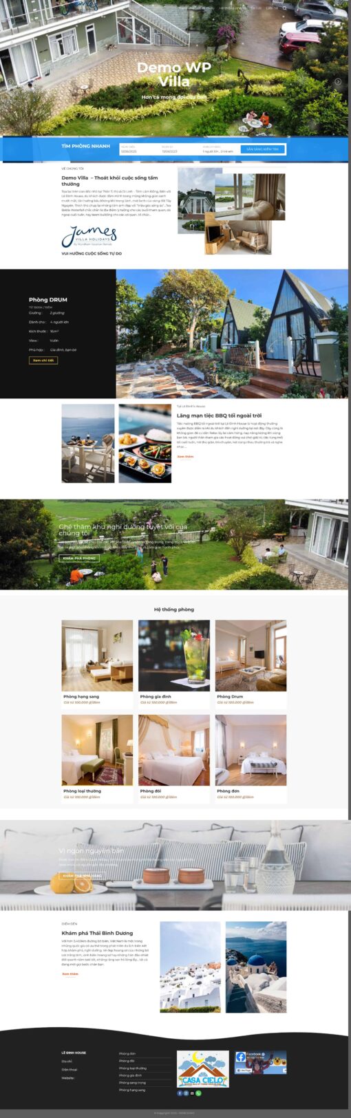 Theme wordpress giới thiệu villa khách sạn 01 - Theme Wordpress Giá Rẻ - Mua Bán Theme WP Đẹp Chuẩn Seo