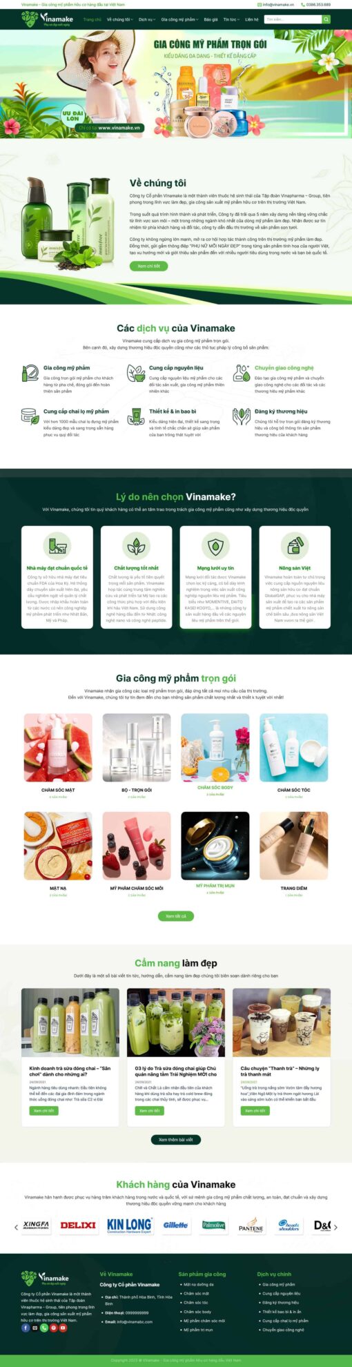 Theme wordpress gia công mỹ phẩm 1 - Theme Wordpress Giá Rẻ - Mua Bán Theme WP Đẹp Chuẩn Seo