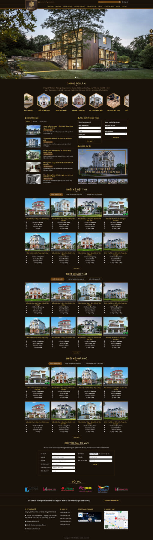Theme WordPress Kiến Trúc Biệt Thự 2, bản mới - Theme Wordpress Giá Rẻ - Mua Bán Theme WP Đẹp Chuẩn Seo