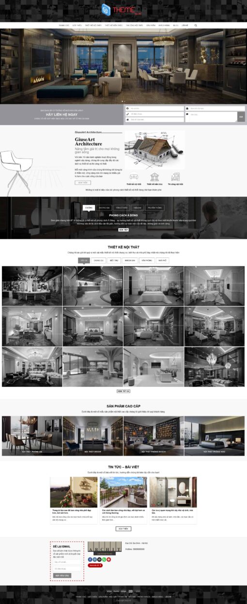 Theme wordpress kiến trúc nội thất 02 - Theme Wordpress Giá Rẻ - Mua Bán Theme WP Đẹp Chuẩn Seo