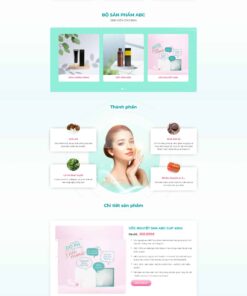 Theme wordpress lading pape giới thiệu bộ mỹ phẩm - Theme Wordpress Giá Rẻ - Mua Bán Theme WP Đẹp Chuẩn Seo