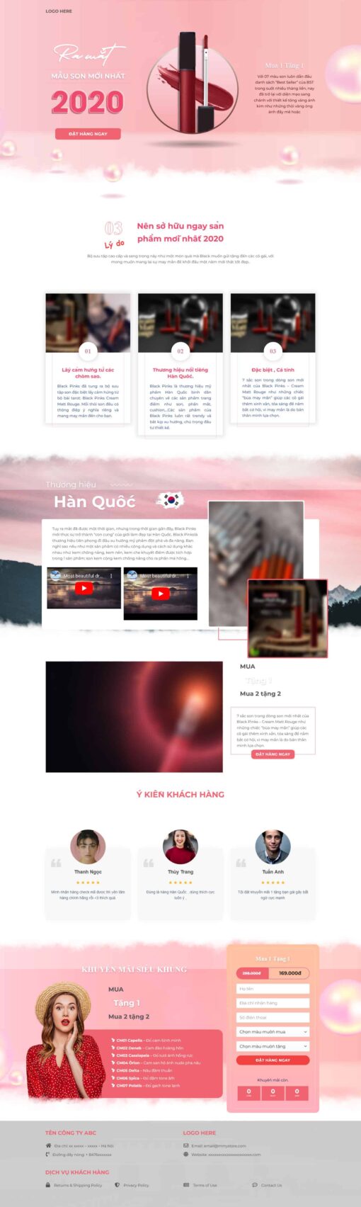 Theme wordpress lading pape giới thiệu son môi - Theme Wordpress Giá Rẻ - Mua Bán Theme WP Đẹp Chuẩn Seo
