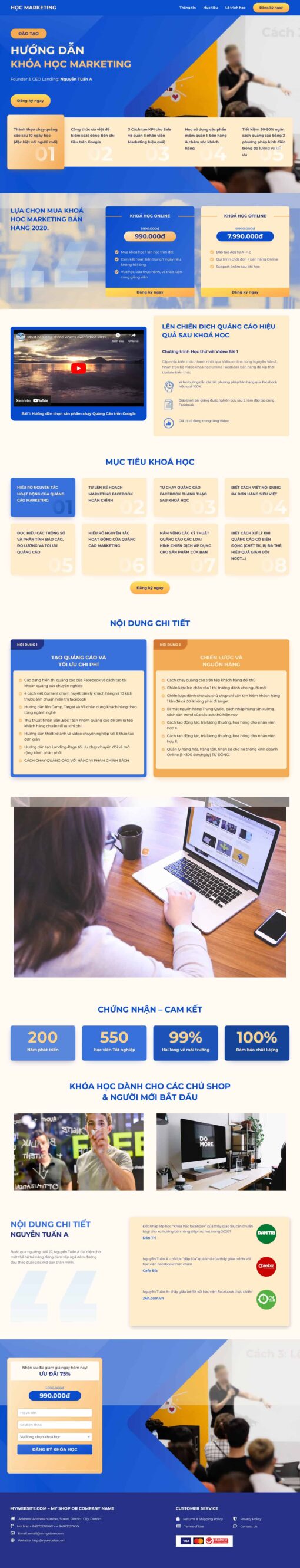 Theme wordpress lading pape khóa học maketing - Theme Wordpress Giá Rẻ - Mua Bán Theme WP Đẹp Chuẩn Seo