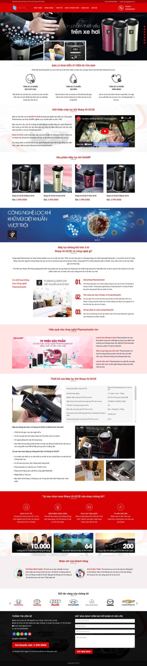 Theme wordpress máy lọc khí xe hơi - Theme Wordpress Giá Rẻ - Mua Bán Theme WP Đẹp Chuẩn Seo