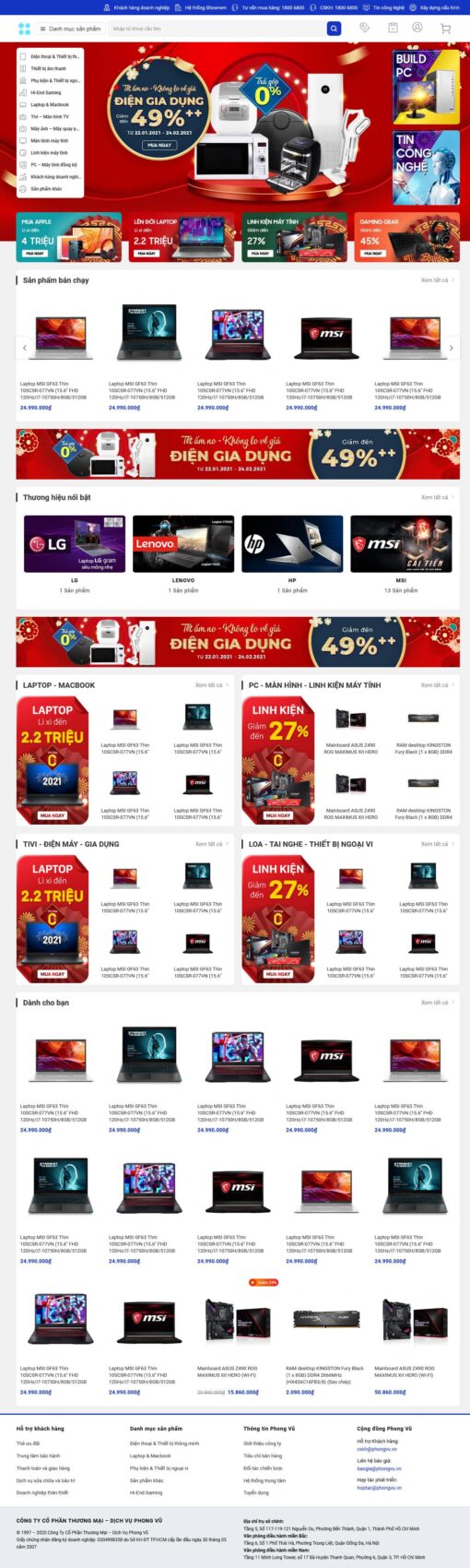 Theme wordpress máy tính 9 giống phongvu.vn - Theme Wordpress Giá Rẻ - Mua Bán Theme WP Đẹp Chuẩn Seo