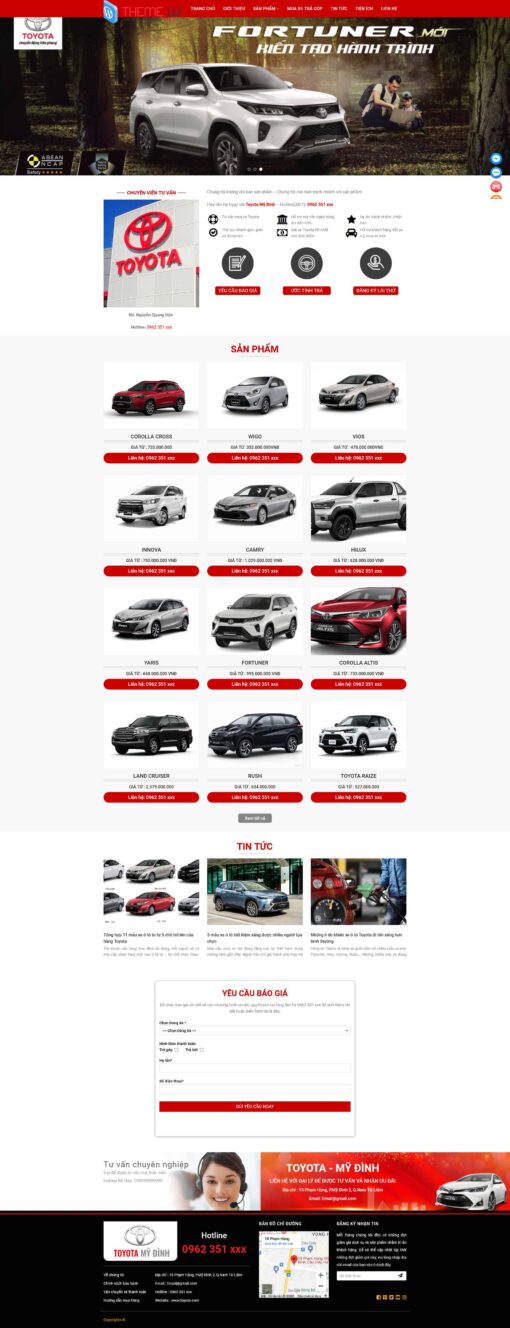 Theme wordpress ô tô toyota - Theme Wordpress Giá Rẻ - Mua Bán Theme WP Đẹp Chuẩn Seo