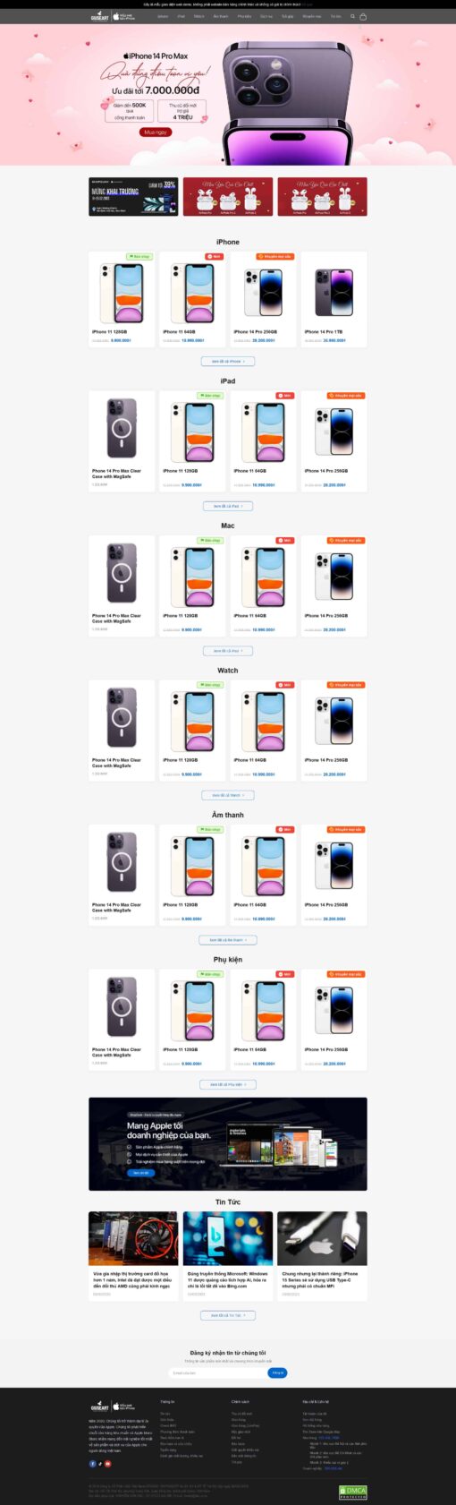 Theme wordpress shop bán điện thoại đẹp giống shopdunk - Theme Wordpress Giá Rẻ - Mua Bán Theme WP Đẹp Chuẩn Seo