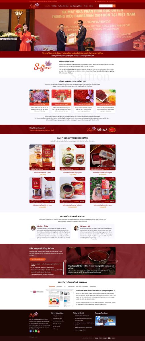 Theme wordpress shop bán Nhụy hoa nghệ tây - Theme Wordpress Giá Rẻ - Mua Bán Theme WP Đẹp Chuẩn Seo