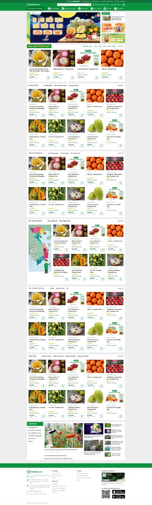 Theme wordpress shop bán trái cây, nông sản - Theme Wordpress Giá Rẻ - Mua Bán Theme WP Đẹp Chuẩn Seo
