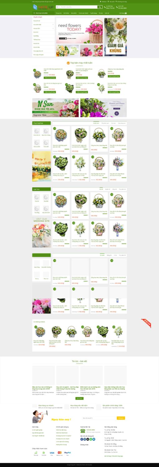 Theme wordpress shop hoa tươi 01 - Theme Wordpress Giá Rẻ - Mua Bán Theme WP Đẹp Chuẩn Seo