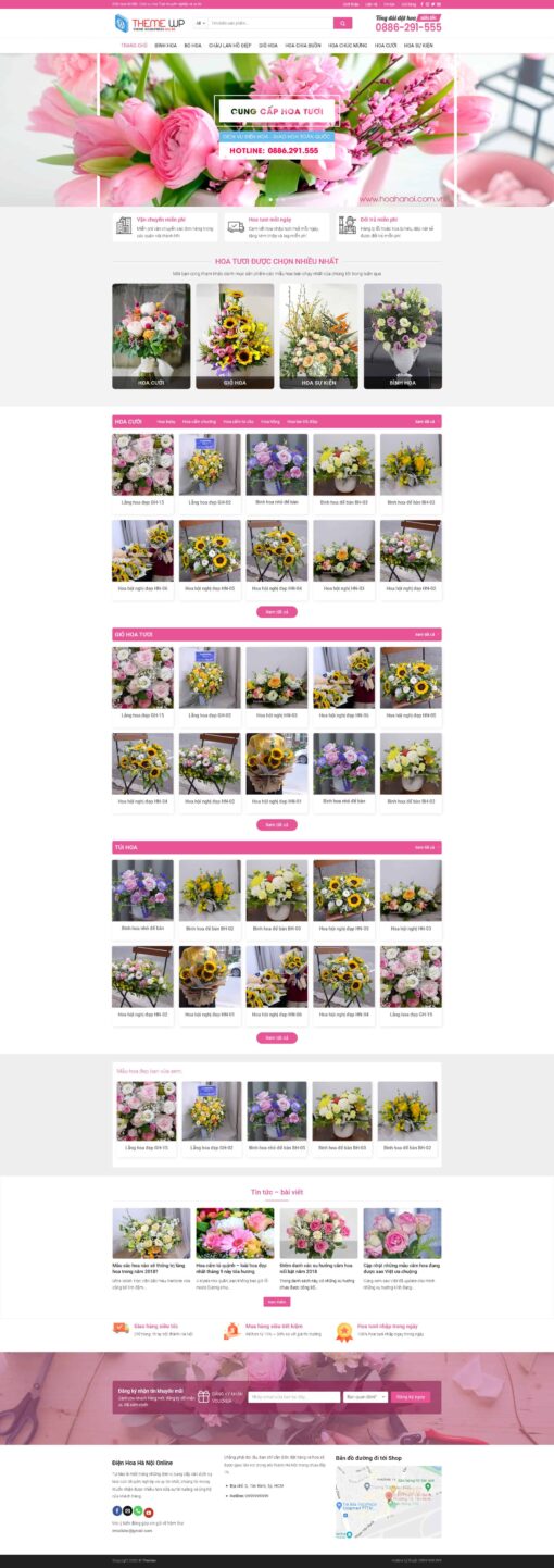 Theme wordpress shop hoa tươi 02 - Theme Wordpress Giá Rẻ - Mua Bán Theme WP Đẹp Chuẩn Seo