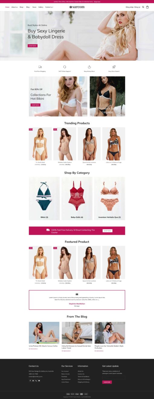 Theme wordpress shop thời trang áo lót sexy - Theme Wordpress Giá Rẻ - Mua Bán Theme WP Đẹp Chuẩn Seo