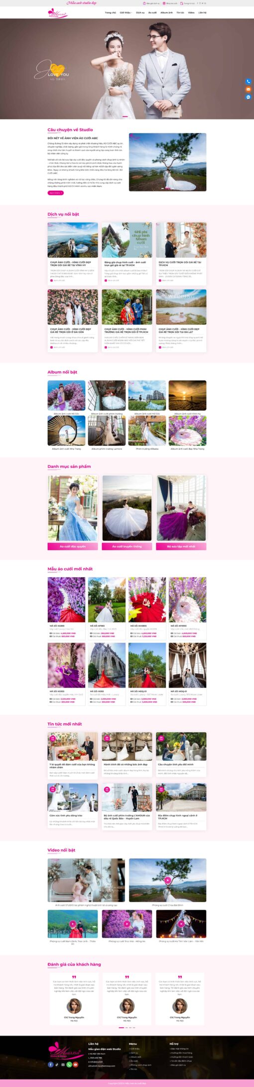 Theme wordpress studio áo cưới 5 đẹp chuẩn seo - Theme Wordpress Giá Rẻ - Mua Bán Theme WP Đẹp Chuẩn Seo