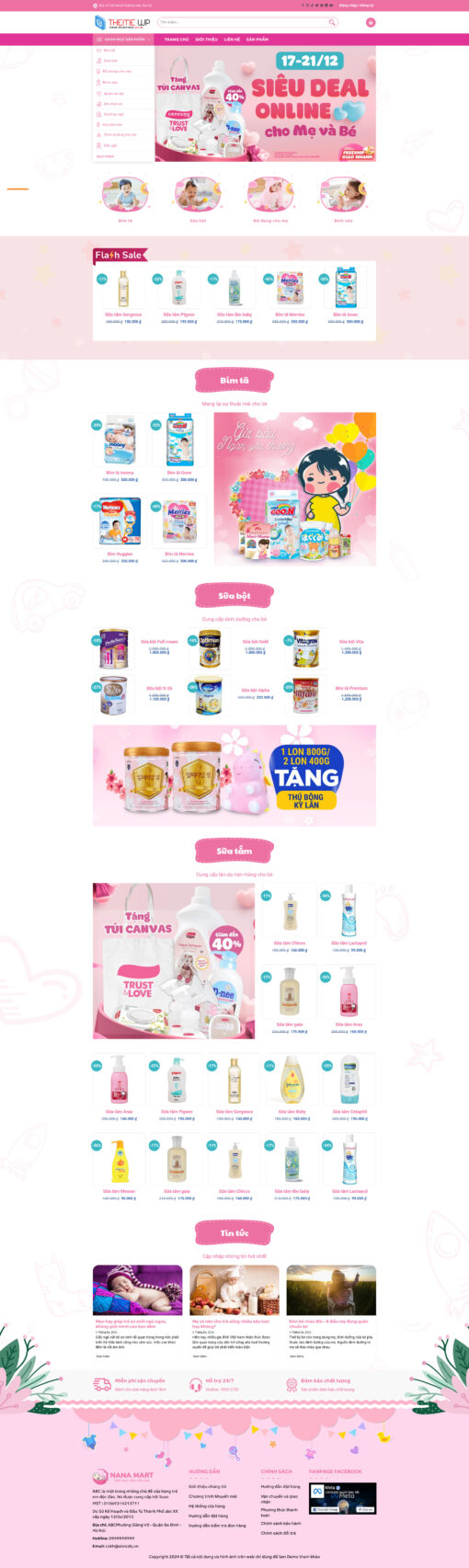 Theme wordpress thời trang bỉm tả sữa baby 2 - Theme Wordpress Giá Rẻ - Mua Bán Theme WP Đẹp Chuẩn Seo