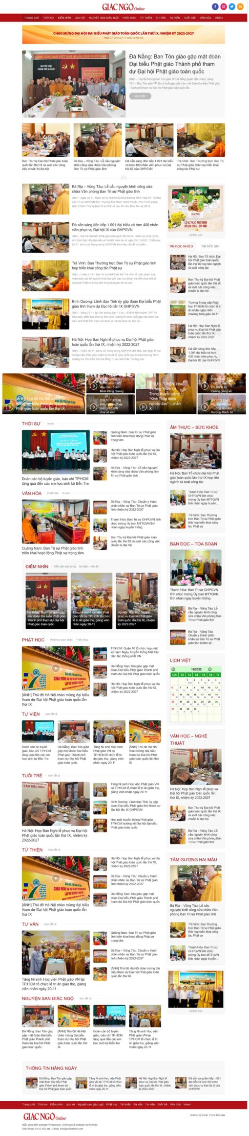 Theme wordpress tin tức 20 Tin tức phật giáo - Theme Wordpress Giá Rẻ - Mua Bán Theme WP Đẹp Chuẩn Seo