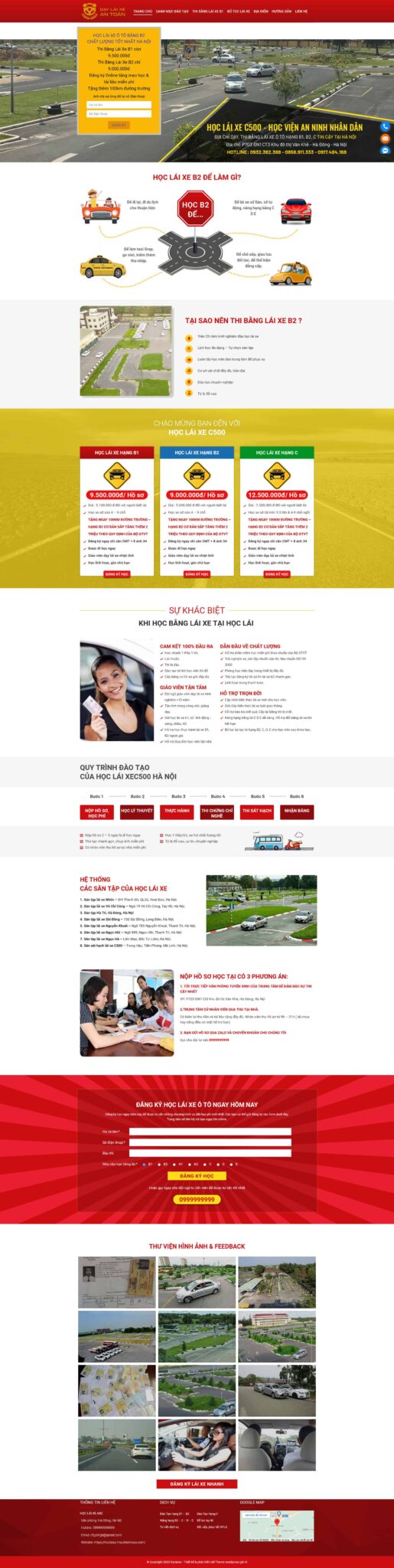 Theme wordpress trung tâm dạy lái xe - Theme Wordpress Giá Rẻ - Mua Bán Theme WP Đẹp Chuẩn Seo