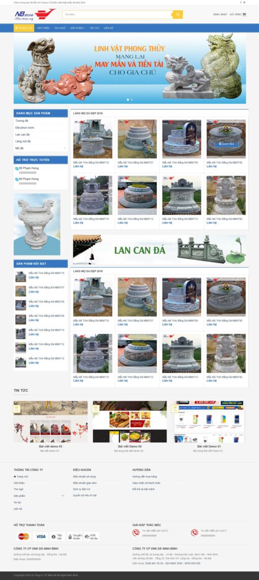Theme wordpress xưởng làm bia đá lăng mộ - Theme Wordpress Giá Rẻ - Mua Bán Theme WP Đẹp Chuẩn Seo